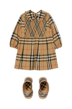 abito in cotone beige BURBERRY KIDS | 8112625B9368